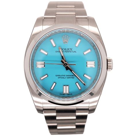 rolex oyster baby blue